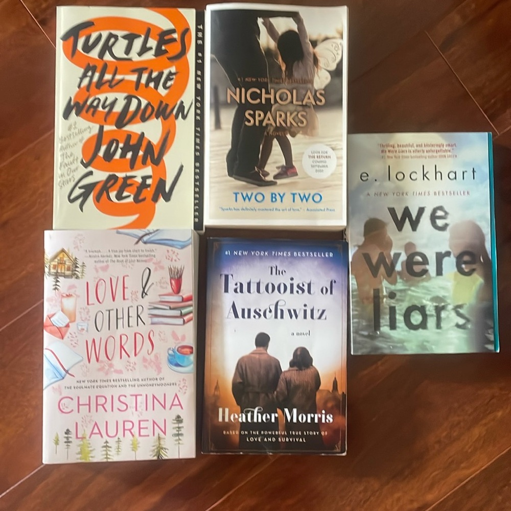 LOT of 5 great reads, titles and authors as pictured above!
